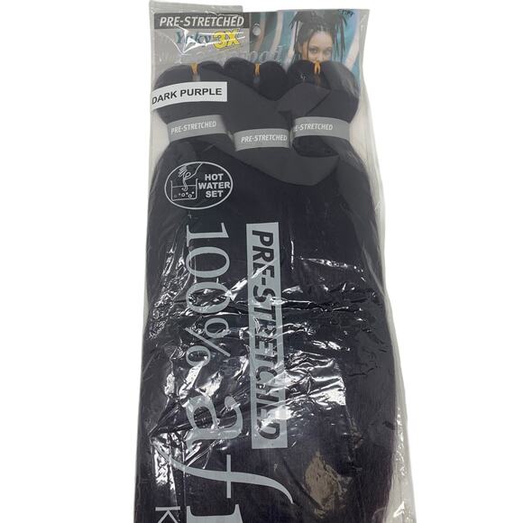 Yaky 3-Pack Hollywood Braid 100% Afrelle Kanekalon Dark Purple - Picture 1 of 4